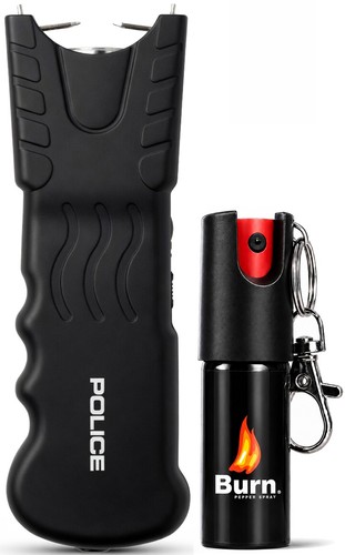 Police stun gun burn pepper - stun,