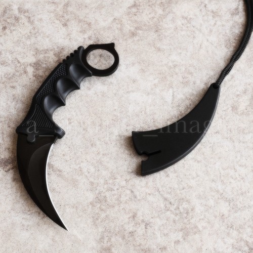Black karambit curved - karambit,
