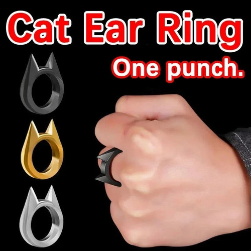 2pcs cat ear - ear, ring