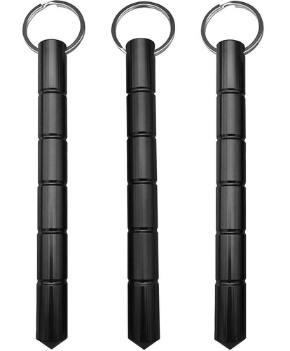Solid black kubaton keyring - solid,