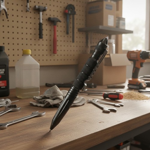 Black tactical ballpoint - black, pen